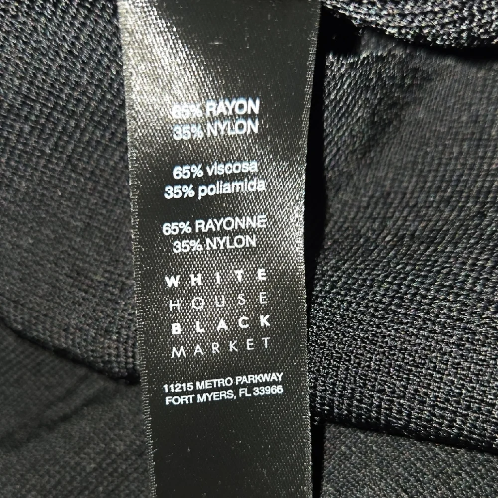 White House Black Market Off Shoulder Sleek Minimalist Sleeveless Black Sweater - Picture 6 of 6